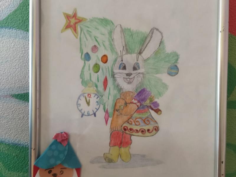 Выставка детских работ "Новогодний кролик"